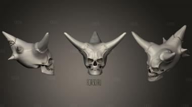Skull Demon stl model for CNC